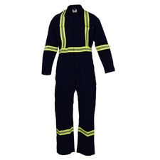 Flame Resistant FR High Visibility Hi Vis Coverall Medium Black