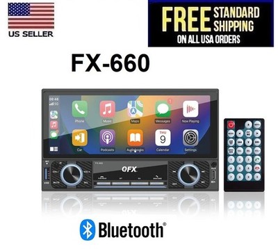 QFX FX-660 2-DIN 7  TOUCHSCREEN AUDIO/VIDEO/PHOTO /Mirror CAR STEREO W/BLUETOOTH