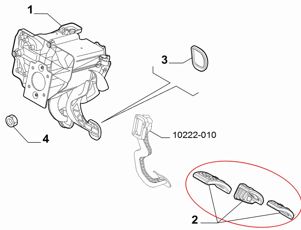 Kit De Pédales Originale FCA Pour Alfa Romeo Giulietta Argento 50539912 - Photo 4/4