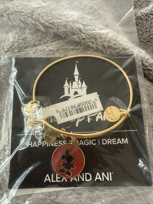NEW Disney Parks Alex and Ani It All Started With A Mouse Bracelet Gold