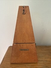 Vtg Seth Thomas Metronome De Maelzel Mohagony Wood Wind Up Music Timer TESTED