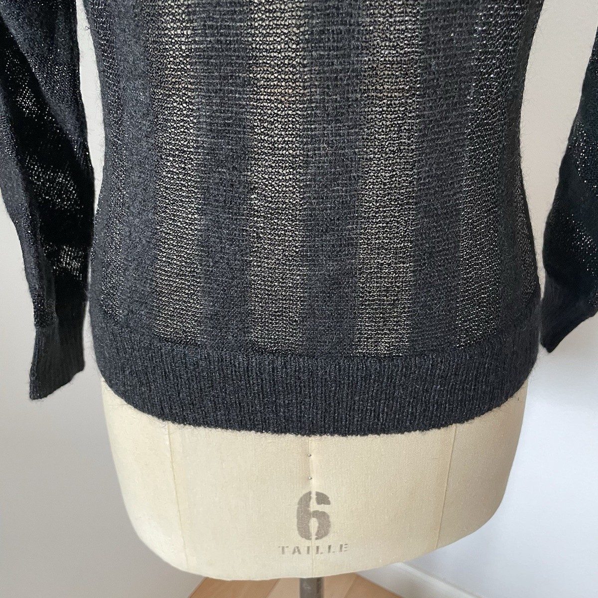 【GUCCI】1970s Turtleneck L/S Knit Sweater Vintage 1970s Gucci Black Knit Turtleneck Sweater Mohair