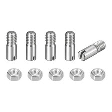 5Pcs Slotted Cylindrical Pin, M5 x 12mm 304 Stainless Steel Dowel with Nut