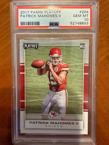 2017 Panini Playoff Rookies Patrick Mahomes II #204 Rookie PSA 10 Chiefs NFL