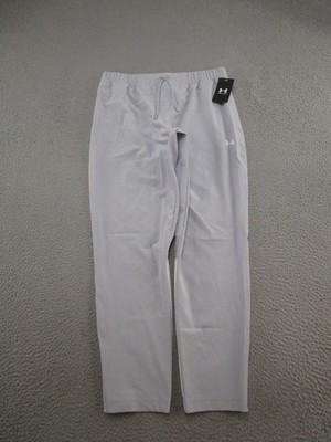 Under Armour Women's Rival Stretch Woven Pewter Gray Pants 1389660 Size M NEW