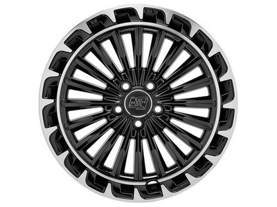 Felge Legierung für Audi Q3 7,5J19 '' 5X112 42 73 MSW 32 GLOSS BLACK Diamond L