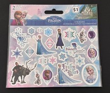 Disney Frozen Sandylion Stickers 1 Pack/2 Sheets Elsa, Anna, Olaf, Snowflakes