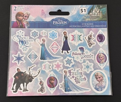 Disney Frozen Sandylion Stickers (1 Pack/2 Sheets) Elsa, Anna, Olaf, Snowflakes