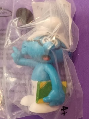 2009 Jakks Pacific Peyo The Smurfs Brainy Smurf Poseable PVC Figure NOS Sealed