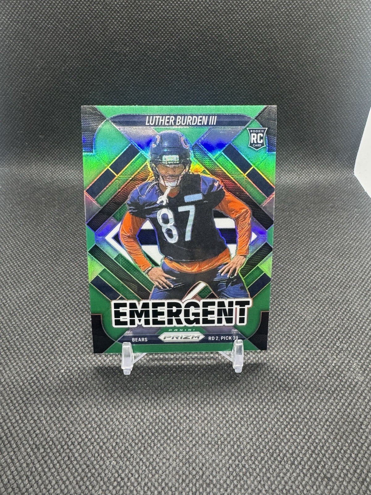 2025 Panini Prizm - Emergent Luther Burden #19 Green Prizm (RC)