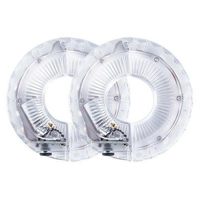 2 Stück Nabenlampe, wiederaufladbar, 7-farbig wechselnde, wasserdichte LED-Fahr