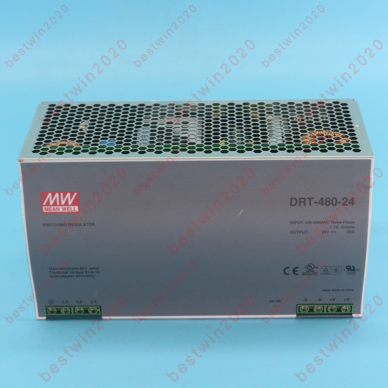 1PC New DRT-480-24 24V 20A Rail Switching Power Supply Fast Delivery #jg