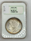 1879 P Morgan Silver Dollar, NGC graded MS63 PL, Prooflike Toned Toner