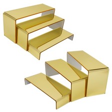Acrylic Display Risers 2 Sets 3 Tier Cupcake Stand for Dessert Jewelry Pop Fi...