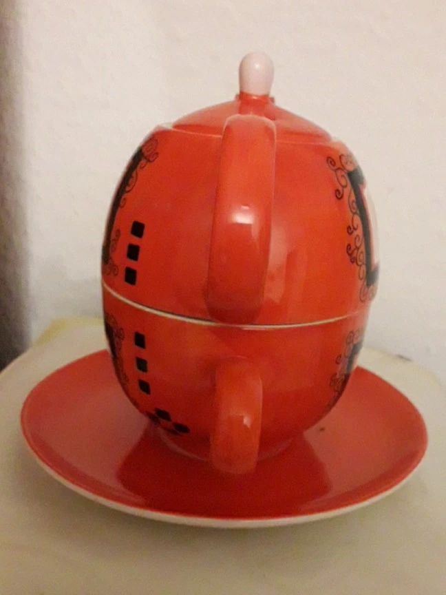 Tea for One-Teekannen-Set -3-teilig Teekanne/Tasse/Teller - - Bild 4 von 4