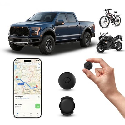 GPS Tracker for Vehicles/Kids/Pets, No Monthly Fee/No SIM, Hidden Magnetic wi...