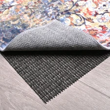 Black Non Slip Rug Pad Gripper 2x4 for Hardwood Floors Under Carpet Mat