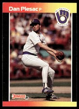 Dan Plesac 1989 Donruss #382 Brewers MLB READ FREE SHIPPING AutographDen