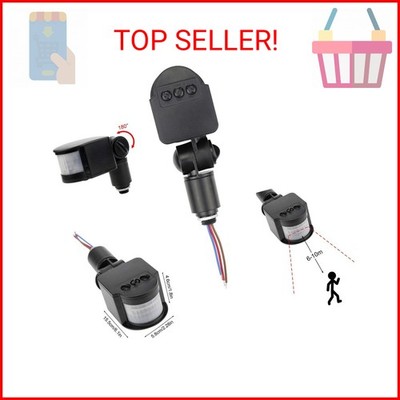 HiLetgo Outdoor PIR DC 12V Automatic Infrared PIR Motion Sensor Switch for LED F