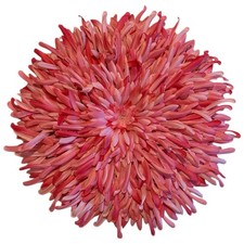 Handmade Pink Juju Hat Replica 16.5” Faux Feather Wall Art Decor Boho Chic Tyn