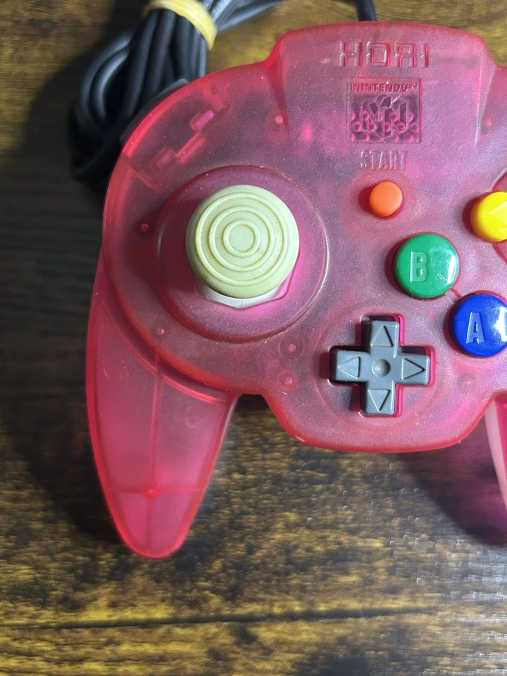 Mando Hori Nintendo 64 N64 Hori Pad Mini Rojo Transparente PROBADO Foto 3 de 4