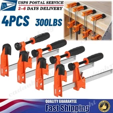 6″ Bar Clamp Set – 4 Pack Light‑Duty F Clamps 300 lb Load for Wood or Metal Work