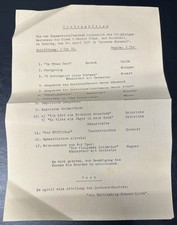 Zeitdokument C. Terrot & Söhne Bad Cannstatt Programm Kameradschaftsabend 1937