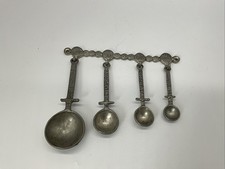 Crosby & Taylor Celtics Pewter Measuring Spoons W/ Pewter Rack