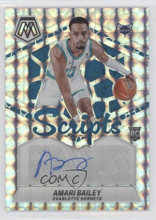 2023-24 Panini Mosaic Rookie Scripts Amari Bailey #RS-BAI Auto RC 1bi0