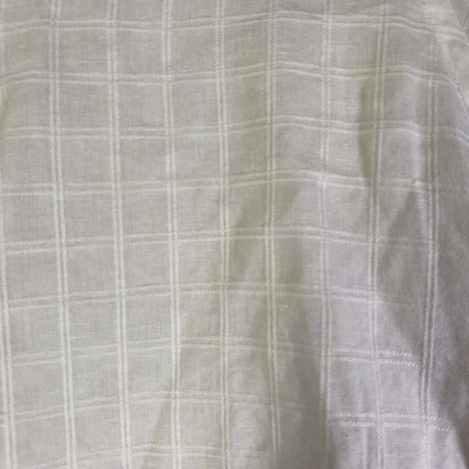 Baird McNutt For Murano Linen Cotton Blend Mens Large White Long Sleeve Tunic - Image 3 of 4