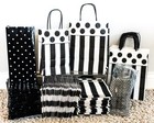 Huge lot of 301 Black & White Geometric Paper & Cello Polka Dot Packaging Bags — photo 1