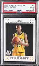 2007 TOPPS RC CARD #2 KEVIN DURANT ROOKIE RC PSA 9. rookie card picture