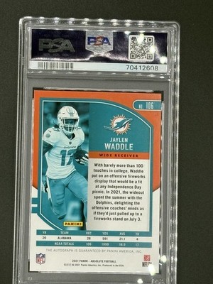 2021 Panini Absolute - Rookies Jaylen Waddle #106 Orange Mosaic