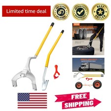 Steel Tire Mount Demount Tool For 22.5 To 24.5 Trucks - Yellow