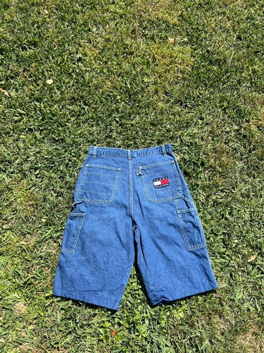 Vintage Tommy Hilfiger Hipster Shorts Womens Size 20” Blue Denim - Picture 4 of 6