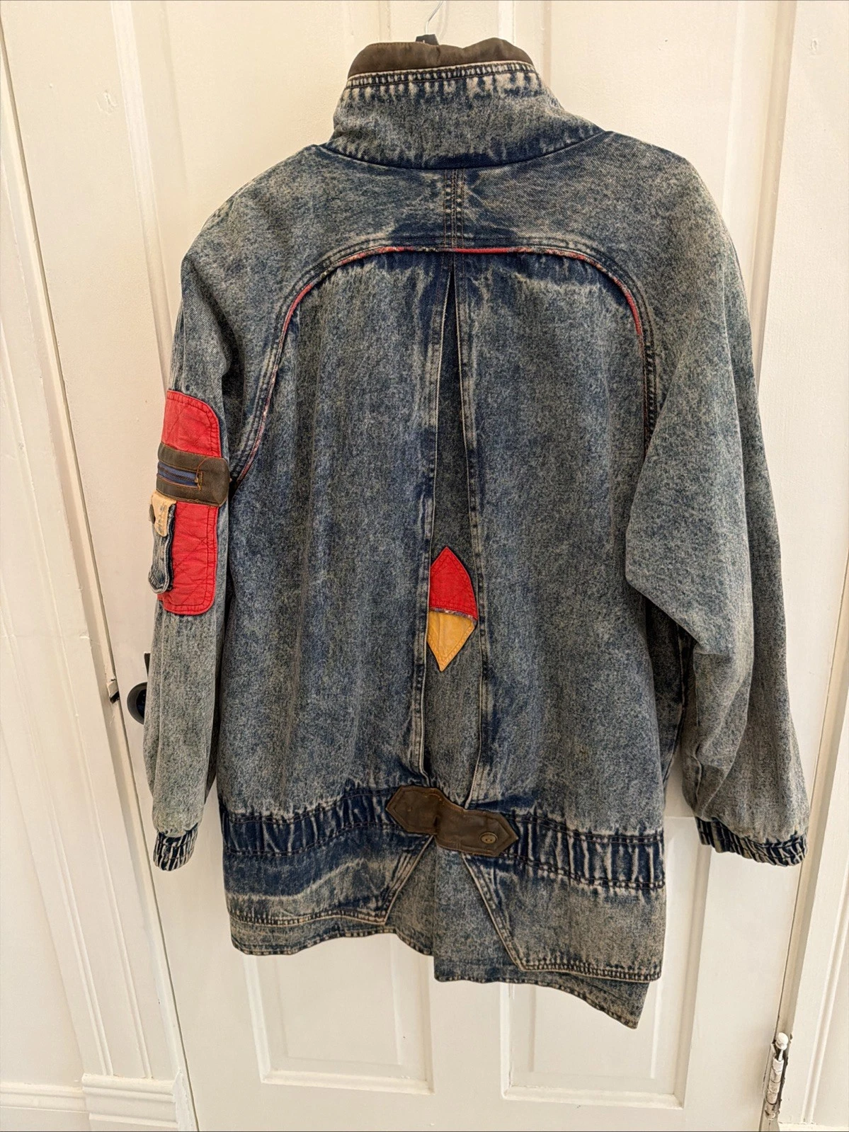 Rare Vintage “Current Seen” Acid Washed Denim Jacket 70s/80s Plaid Lining - product detail image 7