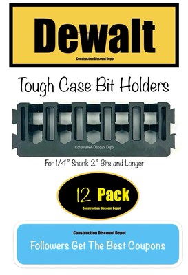 Bulk 12 Pack  DEWALT Tough Case Insert Bit Holder Racks Bit storage holder 2''