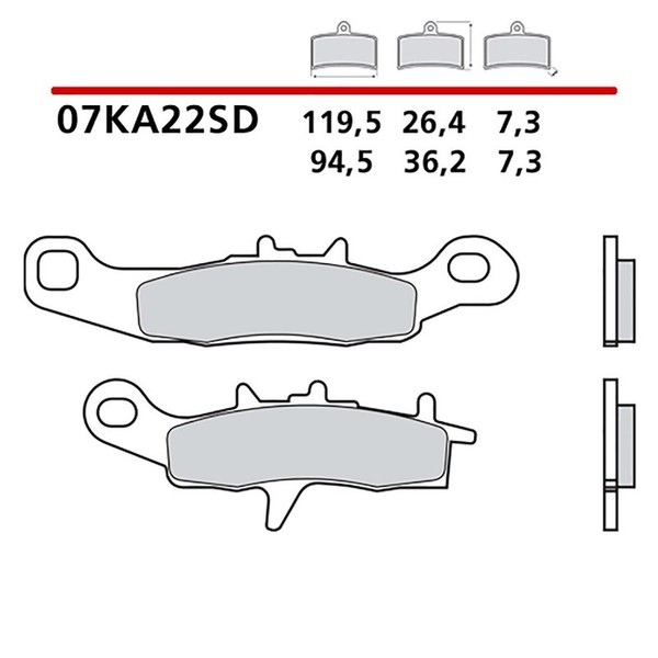 Brembo VORDERRAD-BREMSBELAGE-KIT Fur Suzuki Rm 100 03-03-COD. 07KA22SD-image