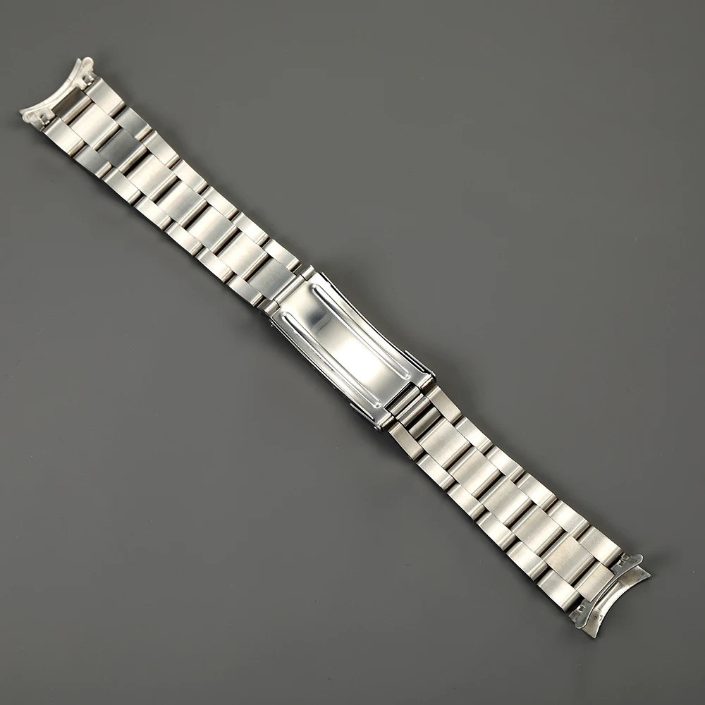 Solid Curved End 316L Stainless Steel Watch Bracelet Jubilee Oyster Strap 20mm image 3