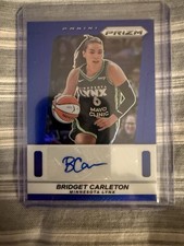 Bridget Carleton 2025 Panini WNBA Prizm Throwback Signatures Blue Auto Lynx /75