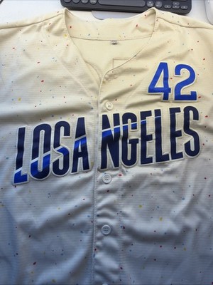 Jackie Robinson #42 Baseball Jersey, Embroidered, Off-White