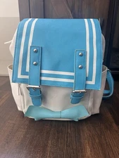 Sailor Moon Mercury Suite Mini Backpack 11x11” Blue Bow White Anime Purse Bag