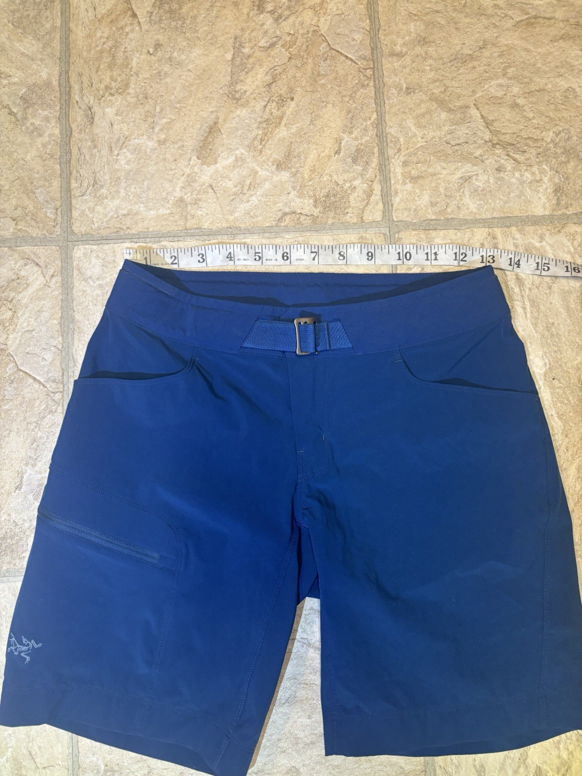 Arc'teryx pantaloncino donna Sylvite cintura outdoor escursionismo blu taglia 2 nylon
