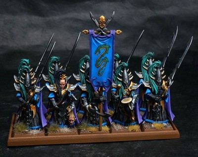 Painted Miniatures Warhammer Dark Elves Executioners x10 Unit