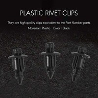 50X Kunststoff Nieten Fahrrad Verkleidung Zierleisten Clip 6Mm Schwarz