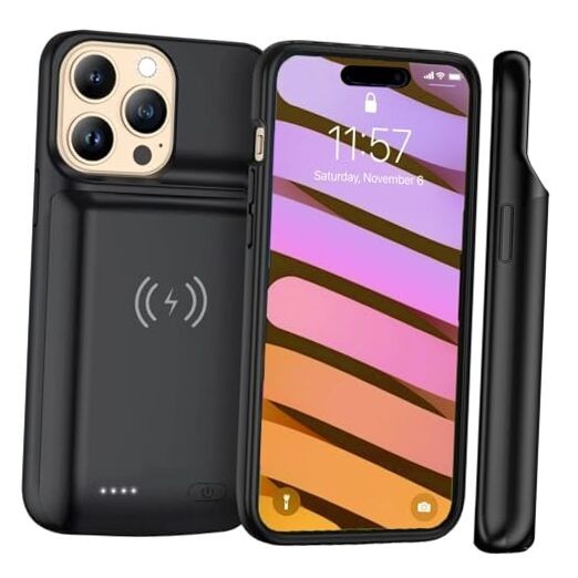 8000mAh Wireless Battery Case for iPhone 13/14 Pro & 13/14 6.1 Inch