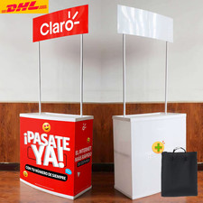 Hoch 205CM Messetheke Promotionstand Messestand Verkaufstresen Stand mit Schild