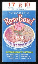 01/01/1978 College Football Game Ticket Stub Rose Bowl Washington vs. Michigan