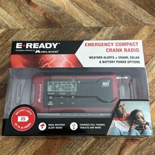 Midland ER210 Emergency Crank Weather Radio Red New