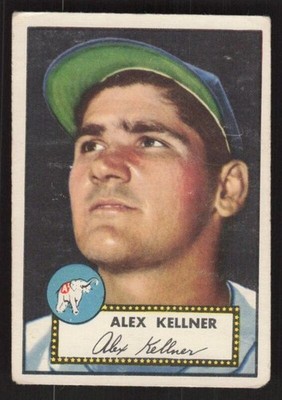 1952 TOPPS ALEX KELLNER 201 VG BASEBALL PHILADELPHIA ATHLETICS